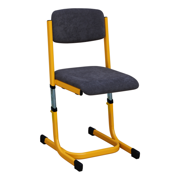 Height-adjustable school chair Lava upholstered