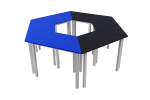 Desk Herkules trapezoidal, compact