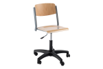 Height-adjustable school chair Sokrates on wheels