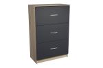 Cabinet medium low 3R - 3 drawers