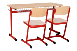 School chair Saxana Wood height-adjustable