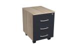 Container under desk with 3 drawers