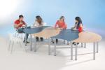 Island desk semicircular