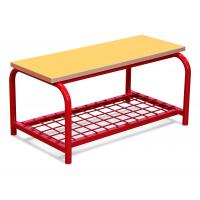 Bench for changing rooms with shoe rack