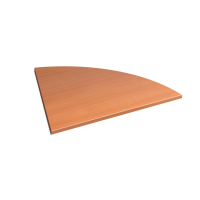 Supplementary desk - circle segment 60°