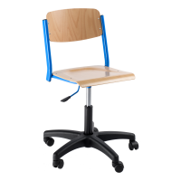 Height-adjustable school chair Sokrates on wheels