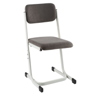 School chair Saxana Wood height-adjustable upholstered