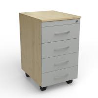 Container under desk with 4 drawers