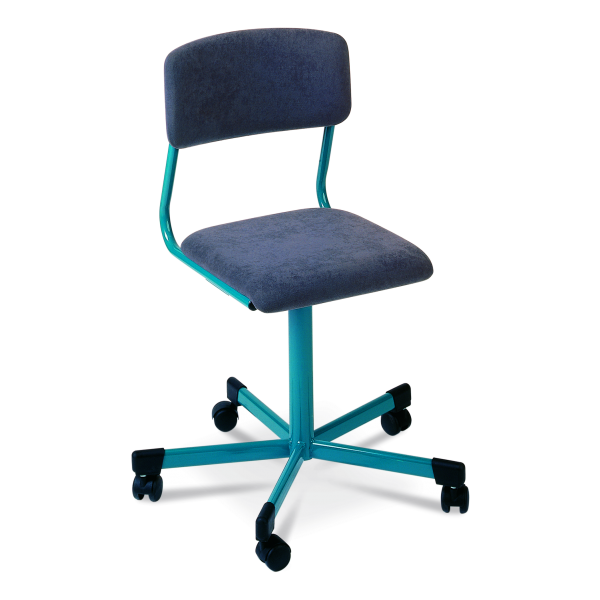 School chair Classic on wheels – upholstered