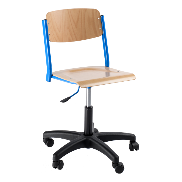 Height-adjustable school chair Sokrates on wheels